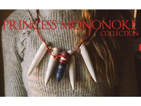 princesa mononoke colar jóias cosplay prop colares neclace 3d print model - Mito3D