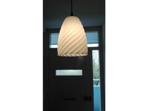 rotation folded lamp shade decor design twisted 3d print model - Mito3D
