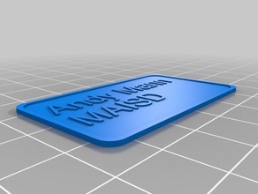 andy mann name tag customized 3d print model - Mito3D
