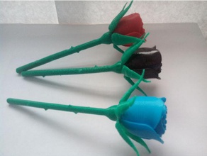 rose stem & Dornen Sepalen hip schneiden 3d-drucken 3d print model - Mito3D