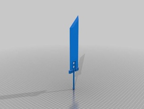 buster sword v3 La impresión en 3d cloud strife crisis core ff7 final fantasy 7 espada 3d print model - Mito3D