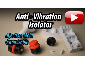anti-vibration isolator mold - light duty customizable 3d printing antivibration anti vibration mount dampener dampeners dampening dampers 3d print model - Mito3D