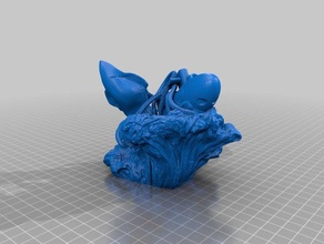 calamari contro modelli sottomarino battaglia subacquea balena 3d print model - Mito3D