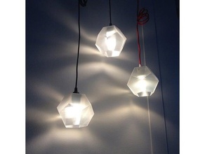 dodecahedron shell art dodacohedron lamp shade penta pet refill 3d print model - Mito3D