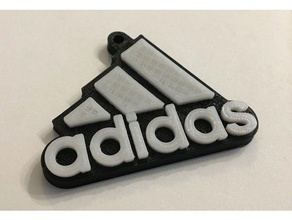 adidas keyring signs & logos keychain 3d print model - Mito3D