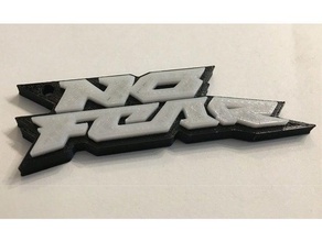 no fear logo keyring signs & logos keychain 3d print model - Mito3D