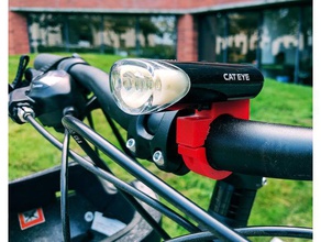 bicycle led headlight mount sport & outdoors light bike 3d print model - Mito3D