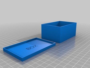 il mio personalizzato einfache box mit schrift im boden deckel office su misura 3d print model - Mito3D