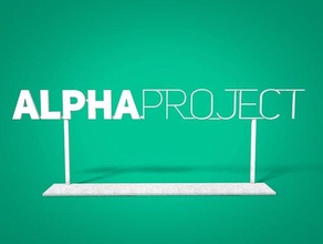 alphaproject logotipo las esculturas alfa proyecto el de pie 3d print model - Mito3D