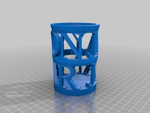 il mio portapenne personalizzato tuo nome mobilia di modello su misura 3d print model - Mito3D