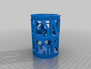 il mio portapenne personalizzato tuo nome mobilia di modello su misura 3d print model - Mito3D