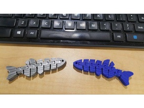 el pez cebra juguete juguetes mecánicos 3d print model - Mito3D