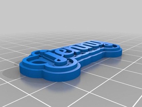 jenny Schlüsselanhänger kundengebundene 3d print model - Mito3D