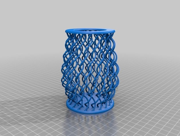 woven vase decor krisp3d spiral structure 3D print model - Mito3D