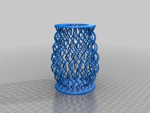 woven vase Dekor krisp3d Spirale Struktur gewebt werden 3d print model - Mito3D