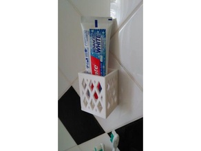 diş macunu tutucu banyo 3d print model - Mito3D