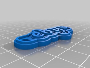 il mio personalizzato multiline tag portachiavi di zucca i su misura 3d print model - Mito3D