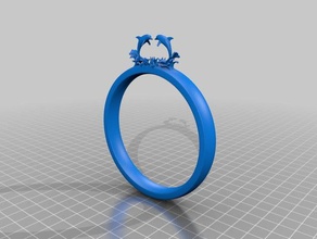 dolphins ring rings dolphin fashion wearable 3d print model - Mito3D