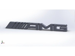 logo amg passe-temps emblème voiture l'emblème mercedes mercedes-benz 3d print model - Mito3D