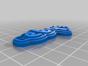 minha personalizado de várias linhas tag chaveiro gloria halle chaveiros 3d print model - Mito3D