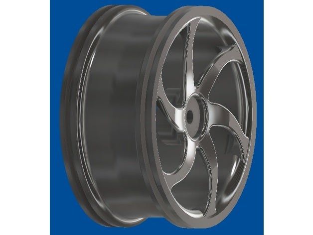llanta r c 62mm hobby rc car 12mm hex rim wheel 3D print model - Mito3D