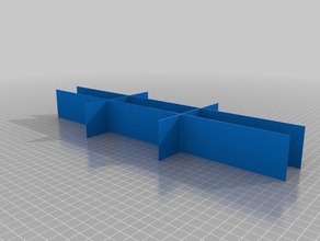 10 divisore cassetto metà lati organizzazione su misura 3d print model - Mito3D