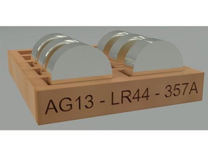 ag13 - lr44 357a battery holder organization 3d print model - Mito3D