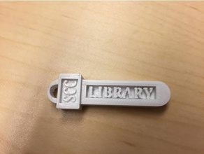 scc library keychain keychains allysgeekery community college 3d print model - Mito3D