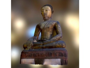 buddha earth-touching gesture scans & replicas 3d print printing scan scanning buddhism earth meditation philosophy photogrammetry religion sculpture statue thailand yoga 3d print model - Mito3D