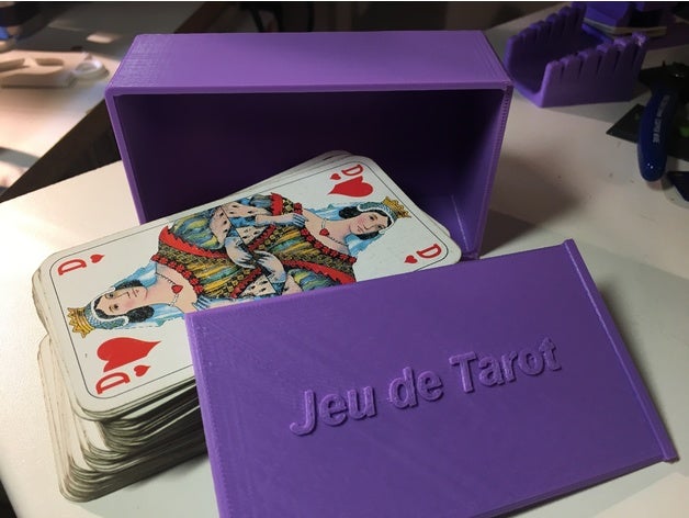 las cartas del tarot' box - boite jeu de cartes tarot cuadro tarjetas 3D print model - Mito3D