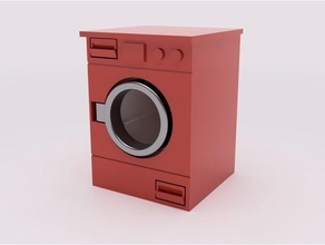 mini washing machine toy & game accessories clothes household miniature washer 3d print model - Mito3D