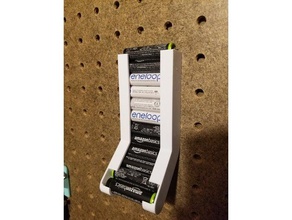 aaa battery dispenser pegboard organization holder 3d print model - Mito3D
