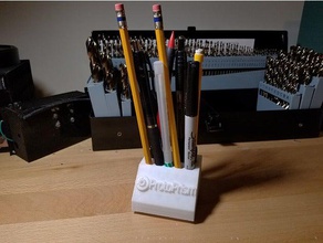 personnalisable, porte-crayon bureau de 3d print model - Mito3D