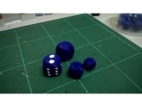 dramatic yet fair er d6 toy & game accessories dice 3d print model - Mito3D