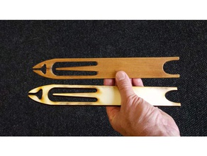 laser cut shuttle weaving hand tools fiber lasercut cutter 3d print model - Mito3D