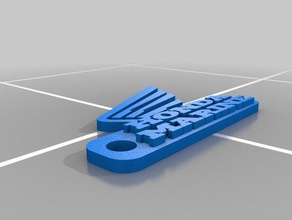 honda marine keytag 3d printing key keyring logo ring tag 3d print model - Mito3D