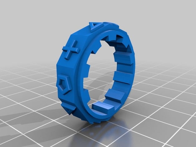 3d baskılı kod yüzüğü kodu kilit parçalar kilidi 3D print model - Mito3D