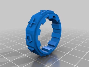 Stampato in 3d codice anello di blocco con parti 3d print model - Mito3D