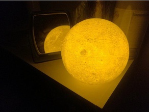 glowing moon decor 3d print light micromake 3d print model - Mito3D