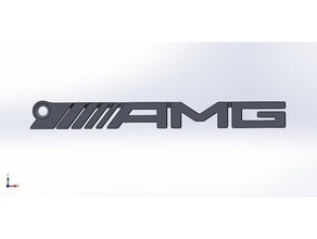amg logosu Anahtarlık hobi 3d araba amblemi logo mercedes 3d print model - Mito3D