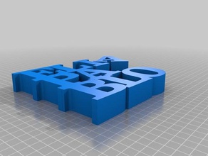 özel değişken word heykel benim heykeller özelleştirilmiş 3d print model - Mito3D