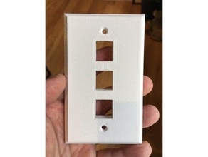 remodded wally plate customizer replacement parts electrical cover home improvement openscad wall 3d print model - Mito3D