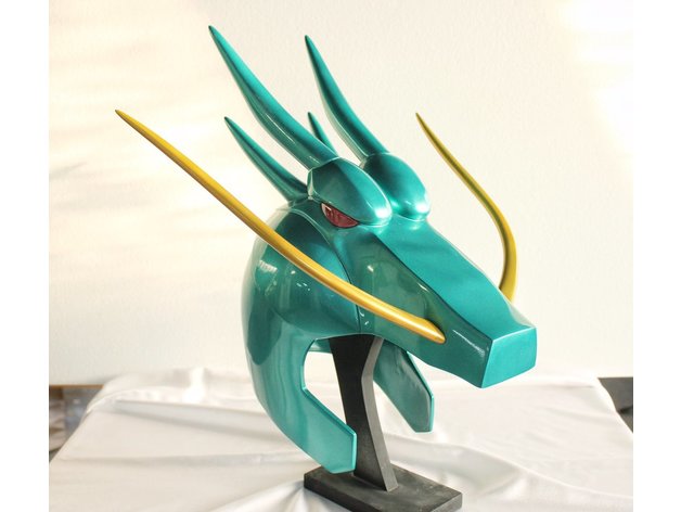 casco dragón shiryu v1 saint seiya el traje bronce 3D print model - Mito3D