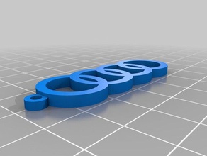 audi keychain simply vehicles 3d print model - Mito3D
