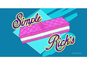 simple rick's wafers food & drink rick rickandmorty ricksanchez simplerick wafer 3d print model - Mito3D
