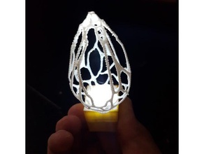 strange voronoi candle like led hat art 3d print model - Mito3D