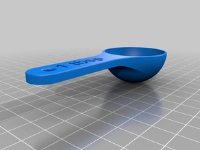 measuring spoon kitchen & dining 3d print model - Mito3D
