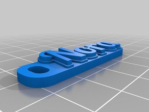 nora Schlüsselanhänger kundengebundene 3d print model - Mito3D