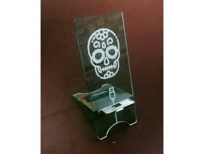 cell phone hold mobile acrylic charger skull 3d print model - Mito3D