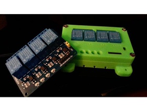4 canais módulo de relé caso remix eletrônica arduino raspberry pi 3d print model - Mito3D